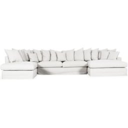 SoffaDirekt Monaco Premium U-Soffa Vänster Vit