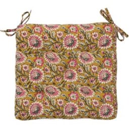 Madam Stoltz Sittdyna 45x45 Senap/multi
