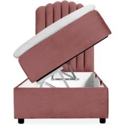 SoffaDirekt Danvik/primo 90 Sängpaket Sammet Rosa