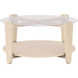 Rowico Home Arran Soffbord D93 Vitpigmenterad Ek/glas