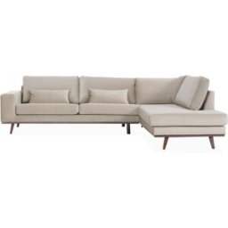 SoffaDirekt Stockholm L-Soffa Höger Velvet Edition Greige