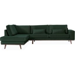 SoffaDirekt Stockholm L-Soffa Vänster Velvet Edition Grön