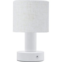 PR Home Tiara Bordslampa Laddbar Vit/linne