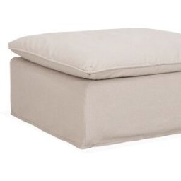 SoffaDirekt Klädsel Dover Grand Deluxe Fotpall Linnebeige