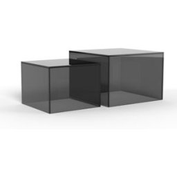 SoffaDirekt Daisy Soffbord Glas 2-Set Grå