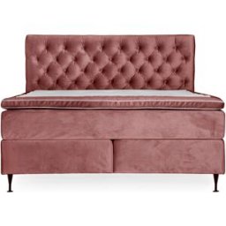 SoffaDirekt Opera 140 Sängpaket Sammet Rosa