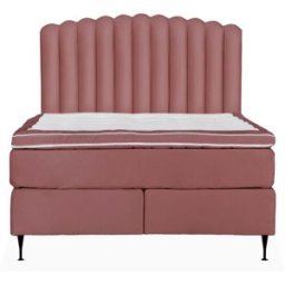 SoffaDirekt Opera/primo High 140 Sängpaket Sammet Rosa