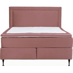 SoffaDirekt Opera/perla Sängpaket 140 Sammet Rosa