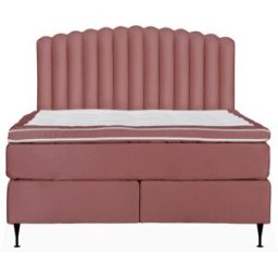 SoffaDirekt Opera/primo High 160 Sängpaket Sammet Rosa