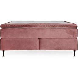 SoffaDirekt Opera 160 Kontinentalsäng Sammet Rosa