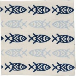 Madam Stoltz Fisk Servett Offwhite/blå