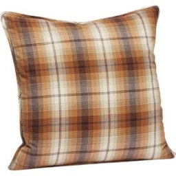 Madam Stoltz Kuddfodral Rutig 50x50 Pumpa/brun