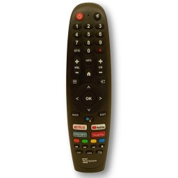 Original Fjärrkontroll RCU för TELE System Android TV – Bluetooth med Google Assistant & Snabbknappar