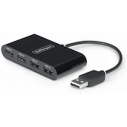 StarTech.com 4-Port USB 2.0 Hub, USB Bus Powered, Small Travel