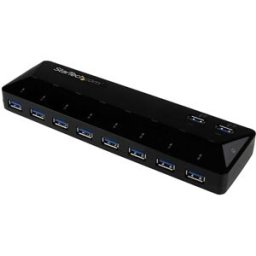 Startech USB 3.0-hub med 10 portar och laddnings- &amp,