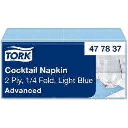 TORK Servett Cocktail 2-lags ljusblå 200/fp
