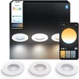 Philips Spotlight infälld Adore HUE, GU10, 4,2W, vit, 3-pack
