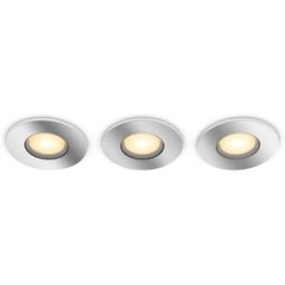 Philips Spotlight infälld Adore HUE, GU10, 4,2W, krom, 3-pack