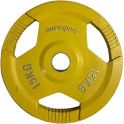 Eurosport Fitness Viktskiva gummi gul 15 kg 50 mm