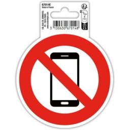 EXACOMPTA Skylt Inga mobiltelefoner självhäftande