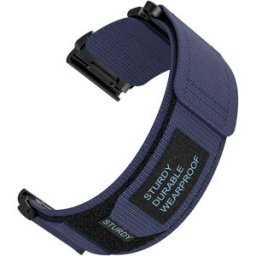 Tiera Garmin Epix blå nylonarmband 22 mm quick release