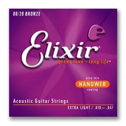 Elixir 11002 Acoustic 80/20 Bronze Nanoweb 010-047