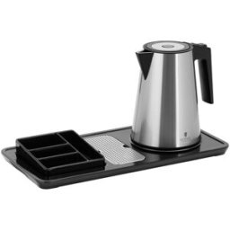 Vattenkokare med serveringsbricka -1,2 l - 1400 W - silver - Royal Catering
