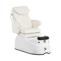Elektrisk fotvårdsstol - Med fotbad - 105 W - 150 kg - Vit - Ryggmassage