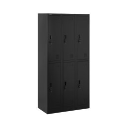 Skåp - 6 fack - låsbart - 200 kg