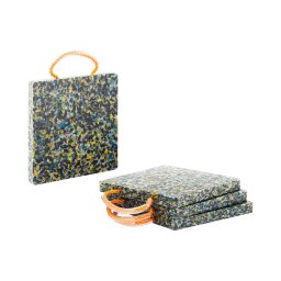 Stödbensplattor - 30 x 30 x 3 cm - Lastkapacitet upp till 7000 kg - 4 st. - Rundade hörn