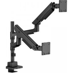 Maxmount Hercules Skärmstativ 27kg Usb-Portar 24”-57” Svart - 2 Skärmar