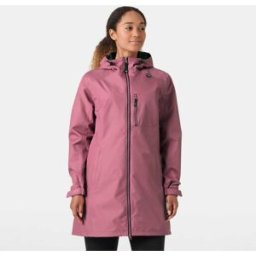 Helly Hansen Dam Long Belfast 3/4 Regnjacka Rosa M Navy MarinblåM