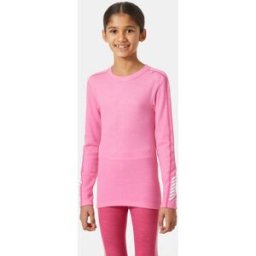 Helly Hansen Junior Lifa® Crew Merinoull Baslager Topp Rosa 176 Navy Marinblå176