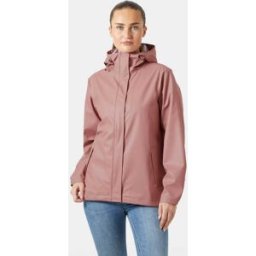 Helly Hansen Dam Moss Iconic Vattentät Regnjacka Rosa L White Navy VitL
