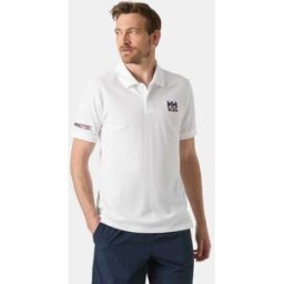 Helly Hansen Men's Messina Graphic Fitted Polo Vit M Washed Navy MarinblåM