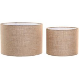 Lampskärm Home ESPRIT Ljusbrun Jute Metall 40 x 40 x 28 cm (2 antal)
