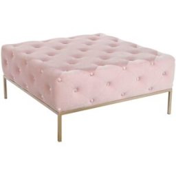 Sittpall DKD Home Decor Rosa Gyllene Metall 100 x 100 x 45 cm