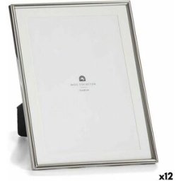 Fotoram Gift Decor Silvrig Glas Stål (12 antal)