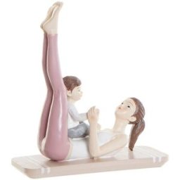 Prydnadsfigur DKD Home Decor Rosa Yoga Scandi 15,5 x 6,5 x 17 cm