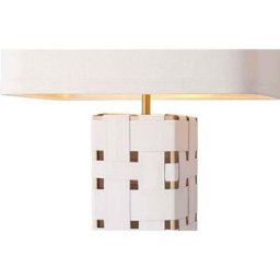 Bordslampa Home ESPRIT Vit Gyllene