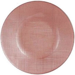 Platt skål Vivalto Rosa Glas 21 x 2 x 21 cm (6 antal)