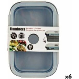 Lunchlåda Kinvara Grå Transparent ABS 800 ml (6 antal)