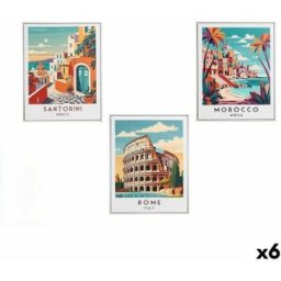 Kanvas Gift Decor Stad 40 x 3 x 50 cm (6 antal)
