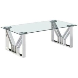 Soffbord DKD Home Decor Transparent Glas Stål 130 x 70 x 45 cm