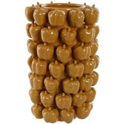 Vas Home ESPRIT Gul Senap Keramik Stengods Tropiskt 25 x 25 x 38 cm