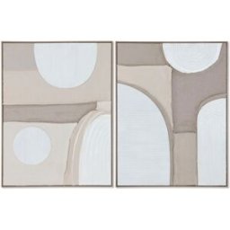 Tavla Home ESPRIT Jute polystyren 62 x 3,8 x 82 cm (2 antal)