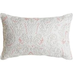 Kudde DKD Home Decor Vit Polyester Blommig 60 x 10 x 40 cm