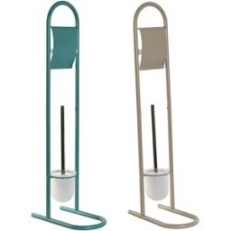 Toalettrullehållare Home ESPRIT Vit Turkos Metall 30 x 16 x 78,5 cm (2 antal)