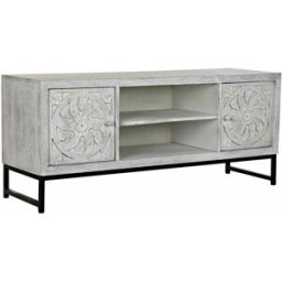 TV-möbler DKD Home Decor Metall Mangoträ (130 x 40 x 55 cm)