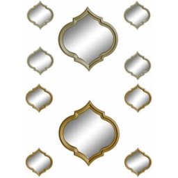 Spegelspel DKD Home Decor Speglar Gyllene Brons polypropen (50 x 3 x 55 cm) (2 pcs)